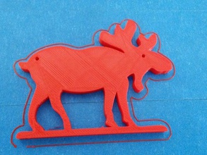 decoration moose other christmas 3d print model - Mito3D