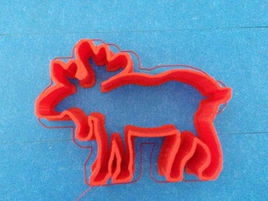 moose cookie cutter kitchen dining christmas 3d print model - Mito3D