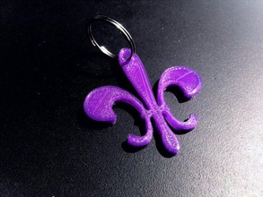 firenze florence keychain keychains earring italy lily purple violet 3d print model - Mito3D