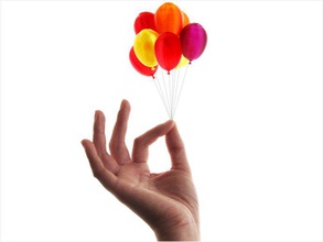 Luftballons Requisiten orange lila rot translucent gelb 3d print model - Mito3D