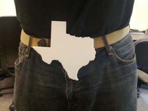 texas belt buckle accessories 3d print model - Mito3D