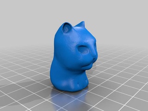 büst kedi hayvanlar sculptris 3d print model - Mito3D