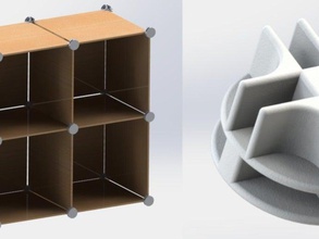 sistema modulare di scaffali contenitori 3d print model - Mito3D
