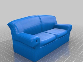 couch model furniture cartoon cartoony chair chairs couches decoration decorations home house household houses interior design de interiores vivendo viver room loveseat loveseats mini miniature miniatures models play rooms scale seating sit sitting sofa sofas upholstery used worn 3d print model - Mito3D