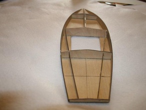 wooden sailboat other laser lasercut model 3d print model - Mito3D