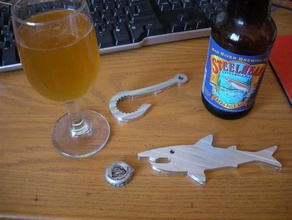 shark hook bottle opener other beer top bottleopener 3d print model - Mito3D