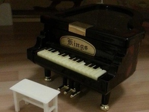 banqueta del piano modelo muebles de la muñeca casa muñecas 3d print model - Mito3D