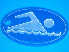 swim keychain other robbinsvillehighschool sports swimming 3d print model - Mito3D