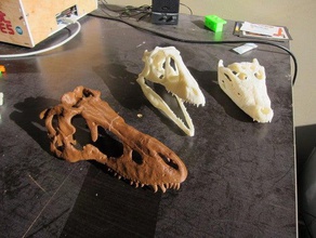 tarbosaurus crâne tranches d'impression d'autres artec os dinosaure scan 3d print model - Mito3D