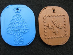 medallones de navidad otros 3d print model - Mito3D