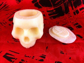 cráneo de la tapa del envase otros 3d openscad 3d print model - Mito3D