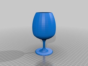 wine glass kitchen dining chalice red 3d print model - Mito3D