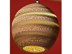 spherical cardboard lamp decor 3d print model - Mito3D