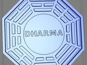 dharma iniciativa logo colgante 3d impresión 3d print model - Mito3D
