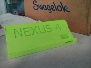 nexus 4 telefono holderstand mobile 3d print model - Mito3D