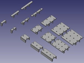 paramétrico de la t-ranura extrusión clip otros freecad 3d print model - Mito3D