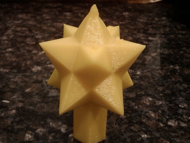 christmas tree topperstar other dodecahedron stellated 3D print model - Mito3D