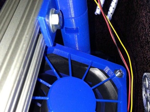 çekilmiş t-yuvası 80 mm fan monte edin 3d yazıcı aksesuarlar 3d print model - Mito3D