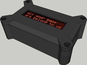 case 2x16 lcd spectrum analyzer audio 3d print model - Mito3D