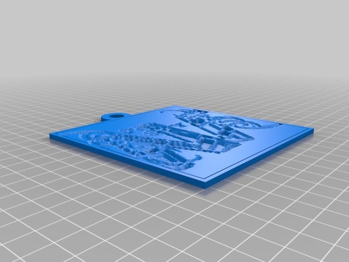 fat spy necklace emblem 2d art customized 3D print model - Mito3D