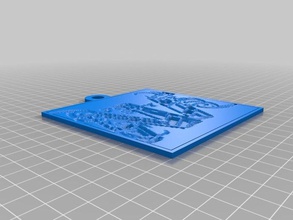 gordura espião colar emblema 2d a arte personalizado 3d print model - Mito3D