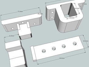 i pezzi parti di chiavistello all'aperto giardino garage dispositivo chiusura serratura sketchup far scorrere il blocco 3d print model - Mito3D