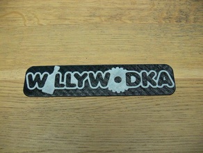 Le logo 3d plaques willywodka signe d'autres 3d print model - Mito3D