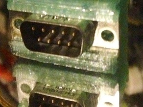 clin d'oeil à 9 broches vga série d-sub connecteur de type logement d'autres côté d' moniteur en parallèle fiche 3d print model - Mito3D