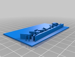 mes affaires personnalisés de la carte bureau 3d print model - Mito3D