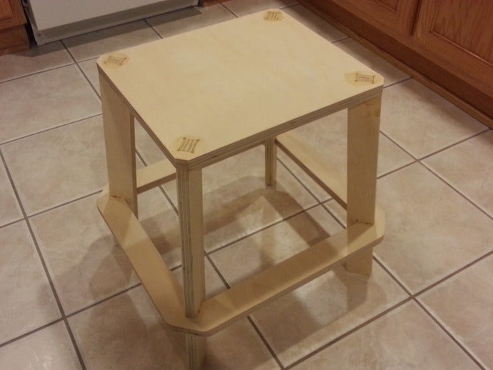 plywood stool footrest household 3D print model - Mito3D
