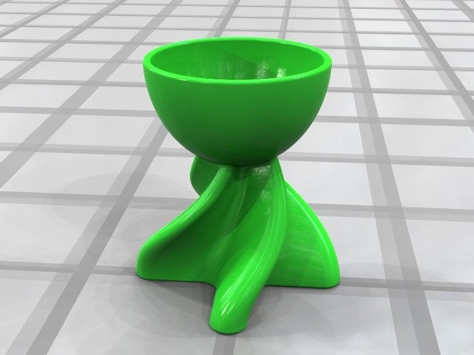 simple egg cup kitchen dining 3D print model - Mito3D