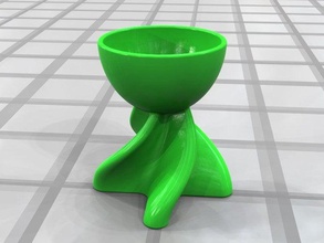 simple egg cup kitchen dining 3d print model - Mito3D