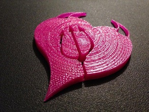devils heart accessories charm fork pink 3d print model - Mito3D