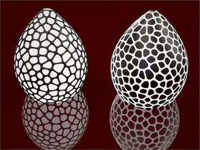 dragons egg lightshade decor dualstrusion light shade scales scutes voronoi 3d print model - Mito3D