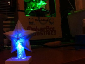 férias estrelas árvore topper espaço led outros natal ornamento 3d print model - Mito3D