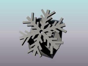 snowflake napkin holder other 3d print model - Mito3D