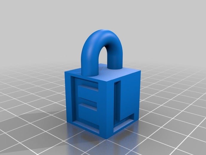 portachiavi amore i 20 cubo facile fashon keyhain 3D print model - Mito3D