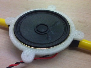 round speaker holder electronics 57mm bracket customizer hobby kit mount 3d print model - Mito3D