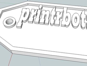 printrbot name tag 3d printer accessories open source sketchup 3d print model - Mito3D