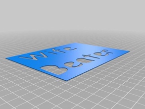 esposa batidor plantilla 2 art herramientas personalizado 3d print model - Mito3D