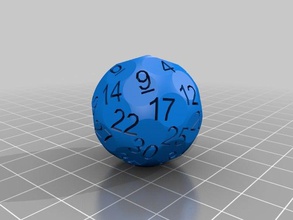 d37 37 sided die dice customized 3d print model - Mito3D