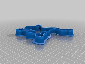 frog cookie cutter kitchen dining 3d print model - Mito3D
