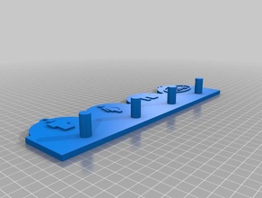 chave de gancho ford organização personalizado 3d print model - Mito3D
