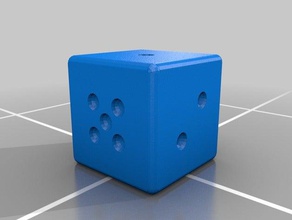 3d print bigger than internet rounded cube text pips dice customized 3d print model - Mito3D