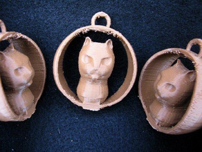 gatto busto ornamento arredamento animale natale 3d print model - Mito3D