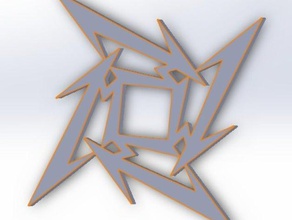 metallica estrella ninja props logotipo 3d print model - Mito3D