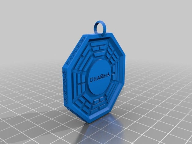 lost dharma pendant accessories 4815162342 chain charm initiative medallion necklace numbers wrist 3D print model - Mito3D