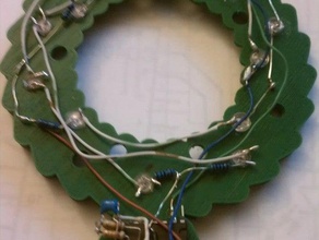 blinkende christmas wreath ornament andere Elektronik 3d print model - Mito3D