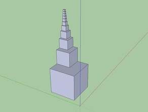 para sempre cubos edifícios estruturas geométricas 3d print model - Mito3D