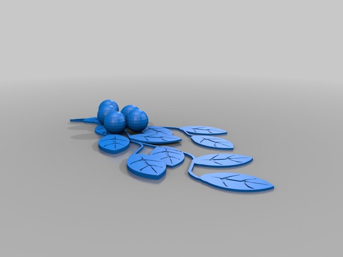 Mistel holly andere Dekoration grün Blatt 3d Weihnachten 3D print model - Mito3D